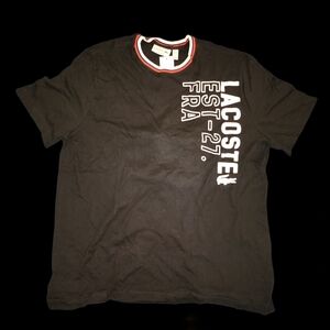 LACOSTE CREWNECK T-SHIRT 2XL BLACK MENS